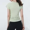 Half Zip Dripstring Yoga z krótkim rękawem Summer Sports T-shirt Damskie Szybkie suszenie Kuitu jogi