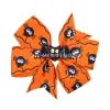 Baby Barrettes Halloween Grosgrain Ribbon Bows WITH Clip Girls Kids Ghost Pumpkin Children Girl Pinwheel Hair Clips Bat head Scary Hairpin Accessories