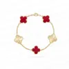 Luxury Flower Bracelet Fashion Women luck clover bracelet Designer brand bangle for Girls Gift High Quality 18K Gold Jewelry