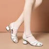 Top Baotou Sandals Womens Summer Sandal Women Water Diamond One Line Buckle Strap Large Shoes 240228