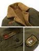 DIMUSI Jaqueta de inverno masculina de lã militar, casacos quentes com gola de pele, jaqueta tática do exército, roupas masculinas 240309