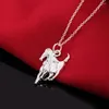 Pendant Necklaces 925 Sterling Silver 18 Inches Hanging Horse Necklace For Women Man Fashion Wedding Party Charm Jewelry