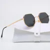 Lunettes de soleil rétro mode octogone femmes polygone métal petit cadre lunettes de soleil hommes Design Vintage 2024