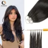 Extensões de cabelo humano linha de penas 100% remy em linha reta extensão do cabelo humano para salão de beleza micro pena extensão do cabelo 40 fios/pacote