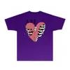 T-shirt firmate da uomo T-shirt stampata a forma di cuore girocollo T-shirt estiva casual a maniche corte T-shirt da uomo moda