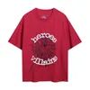 Женская футболка Sp5der Модная уличная одежда Web Pattern Летняя спортивная одежда Дизайнерский топ Европейский S-xl Хорошие мужские футболки Рубашка-поло Футболка Sp5der 7819