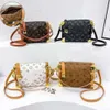 Projektant torebki z bocznym bagażnikiem M46358 M21741 LUSTROWE WYBÓR KOSIEBA WOMENTACJA BAMA RAMPER TOTE Cross Body Mens Clutch Hobo torebka brązowy kwiat