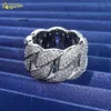 Designer smycken Hot Selling Hip Hop S925 VVS Moissanite Fashion Style Hip Hop Iced Out Jewelry Silver Moissanite Engagement Cuban Rings