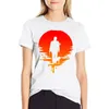 Polos pour femmes J Wick and Dog Sunset T-shirt Femme Tops Haut d'été Chemises d'entraînement surdimensionnées pour femmes