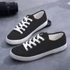 Casual Shoes Unisex White Canvas Summer Vulcanized Lace-up Students Cloth Shoe Women's Flats Sneakers Women Board