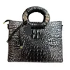Shoulder Bags 2024 Women's Genuine Leather Bag European And American Fashion Trend Crocodile Pattern Handbag