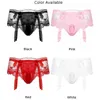 Underpants Men Lace Thong Sexy Underwear Men's See Through G-string Transparent Lingerie Erotic T-back Panties Gay Briefs