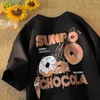 doughnut Mens T Shirt Designer Brand Summer Fashion creative cartoon short sleeved T-shirts for men and women ins lazy wind loose casual versatile top clothes