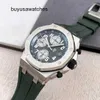 Ultimo orologio da polso di marca AP Orologio da polso Royal Oak Offshore Serie 26238TI Lega di titanio Quadrante verde Moda uomo Tempo libero Affari Sport Macchinari Orologio da tempo