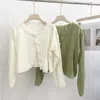 Women's Knits Colorful 2024 Hollow Out Sweater Sweet Knitting Cardigan Sunscreen Clothing Air Conditioning Jackets L133