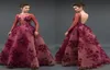 Glamour Une Ligne Zuhair Murad Robes De Soirée À Manches Longues Dos Nu Perles Organza Tapis Rouge Robe De Célébrité Jupe Gonflée De Bal Gow8985354