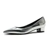 Dress Shoes Luxury Designer Patent Leather Women Pumps Square High Heels Pointed Toe Black White Nude Elegant Office Party Work A012