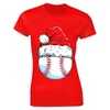 Męskie koszule T -Koszulka Kobieta Baseball Ball Santa Christmas Boys Dziewczyny Kids Hat Sport Sport Bluza Bluza z kapturem