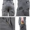 Summer Men Cargo Shorts Tactical calças curtas à prova d'água de shorts de vários bolsos de vários bolsos para cádicos de roupas para fora de casa de caça ao ar livre 240320