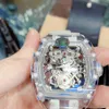 Designer klockor högkvalitativa varumärkesurar Automatisk rörelse Sapphire Högstyrka spegel Vattentät rostfritt stål Klocka Richar M Watch l4uy