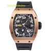 Diamond Sports Wrist Watch RM Wristwatch Mens Series RM029 Automatisk mekanisk ihålig datum Display Fashion Mens Watch Set