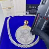 Designer di vendita caldo S925 VVS personalizzato personalizzato ghiacciato gioielli hip hop completamente in argento 925 VVS1 collana con ciondolo con diamanti Moissanite