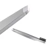 Tools 1pc Stainless Steel Eyebrow Tweezer with Brush Comb Tongs Eyelashes Extension