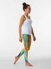 Active Pants Tie-dye Oil Slick On Water Leggings Women Sportwear Fitness Woman Sport Womens