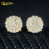 Designer smycken som säljer hiphop S925 VVS Moissanite Hot Selling Top Quality Stud Earring Pass Diamond Tester Skruv tillbaka 10K 14K Solid Gold Earrings