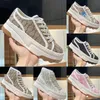 Designer lyxiga kvinnor casual skor hög toppbokstäver högkvalitativ sneaker ebenholts duk tennis tyg trimmer tjocksulad sko