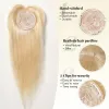 Toppery 9*9 cm Hair Toppers Human Hair Silk Podstawa Włosy Cilp 12 cali naturalna peruka włosy 100% ludzkie włosy klips w włosach Fałszywe włosy