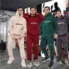 Survêtements pour hommes Designer Track Sweat Suit Lettre Imprimer Sweat à capuche Casual Pollover Sweatsuits Hommes Joggers Costumes Automne / Hiver À Capuchon