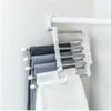 Clothes 5 Hangers Multi Functional Layers Pant Cloth Trousers Hanging Shelf Non-Slip Clothing Organizer Storage Rack ing