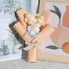 Mini Bouquet de fleurs décoratives en Crochet 14x18cm, mignon tricoté, décoration de Festival artificielle créative, cadeaux faits à la main