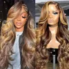 Perruque Lace Frontal Wig Body Wave colorée HD transparente, perruque sans colle, cheveux humains, prêts à porter et à emporter en vente