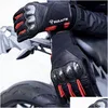 Guanti da ciclismo in vera pelle Moto da corsa su strada Guanti da squadra Uomo Inverno Cotone Tocco caldo Sn Drop Delivery Sport all'aperto Protecti Otjlw