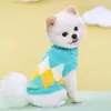 Köpek Kıyafet Kış Sıcak Evcil Giyim Noel ve Yıllık Hediyesi İçin Elmas Desen Giysileri