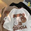 Donut Mens T Shirt Marka Letnia moda kreatywna kreskówka Kreskówki z krótkim rękawem dla mężczyzn i kobiet Ins Lazy wiatr luźne luźne wszechstronne ubrania