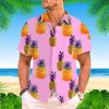 Erkekler Sıradan Gömlekler Erkek Romper Şort Kısa Kollu Gömlek Tropik Tarz Baskı Trendi Yaz Boyun Yavaş Erkekler