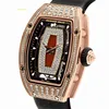 Bellissimo orologio da polso RM Collezione di orologi da polso RM07-01 Orologio da donna in oro rosa con diamanti RM07-01