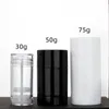 30g 50g 75g Deodorant Container Cosmetic Lotion Fondation Bar tomt paket Plast Transparent fast limrör