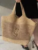 Raffia's Designer handbeklaagde strozak Handtas Grote capaciteit Tote voor vrouwen strandreizen zomervakantie hoogwaardige schouderwinkelzakken