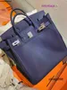 Tapés sac à main 40 cm HAC 40 HAUTMADE TOP QUALIT TOGO MENSE MAN MAN BUSINCE LUXEUR POURME LUXEUR LUXURIE FILLE FIL BLEU BLEU de nombreuses couleurs à choisir avec logo QQ