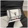 Мода Карл Лагерфилд Новая корейская креативная сумка для плеч цепь маленького квадратного дизайнера роскошного дизайнера поперечного кузова сумки женской сумочки 478