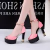 Сандалии Peep Toe Platform High Heels Pumps Women Shoes 2021 Женские каблуки Свадебные обувь сандалия Feminina plataforma