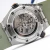 Дизайнерские наручные часы AP 15720 Royal Oak Offshore Series 42 Калибр Армейский зеленый циферблат Изготовлен из прецизионной стали Автоматические механические мужские часы
