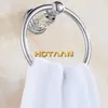 Towel Rings Luxury Crystal Towel Holder Chrome Towel Ring Round Wall Mounted Towel Rack Bar Holder Classic Bathroom Accessories YT-12891-C 240321