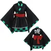 cosplay Anime Kostuums Seizoen 2 Agatsuma Zenitsu Kamado Tanjirou Rengoku Fe rollenspel om pruik anime en kimono jurken voor vrouwen te verenigenC24321