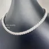 8mm bussar ner passera diamanttestare isig moissanite bling lysande smycken 925 sterling silver rep kedja chocker