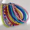 Choker Y2k 90s Aesthetic Multicolor Reflective Pearl Beaded For Women Harajuku Trend Cool Necklace Hip Hop Rock Punk Jewelry